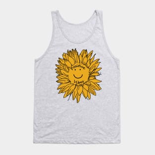 Positive Vibes Sunflower Tank Top